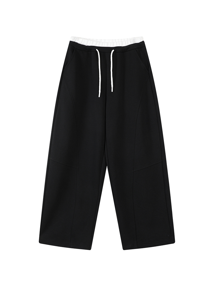 High-Waisted Draped Wide-Leg Casual Pants for Women - Spring Korean Style Loose Versatile Elastic Waist Floor-Length Trousers High-Waisted Draped Wide-Leg Casual Pants for Women - Spring Korean Style Loose Versatile Elastic Waist Floor-Length Trousers