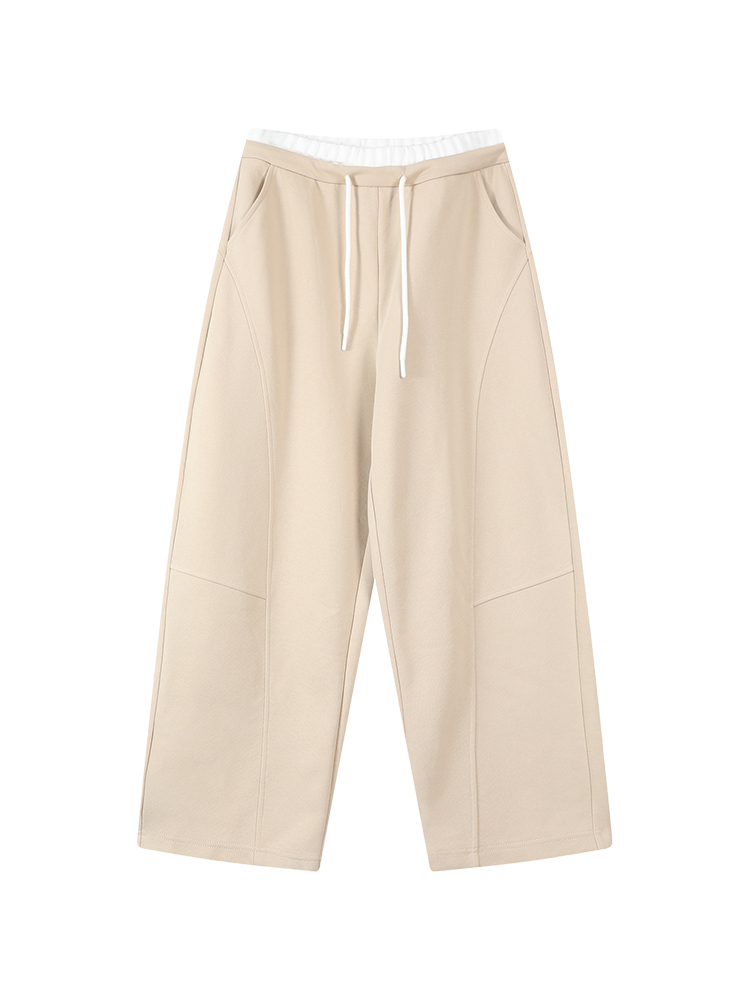 High-Waisted Draped Wide-Leg Casual Pants for Women - Spring Korean Style Loose Versatile Elastic Waist Floor-Length Trousers High-Waisted Draped Wide-Leg Casual Pants for Women - Spring Korean Style Loose Versatile Elastic Waist Floor-Length Trousers