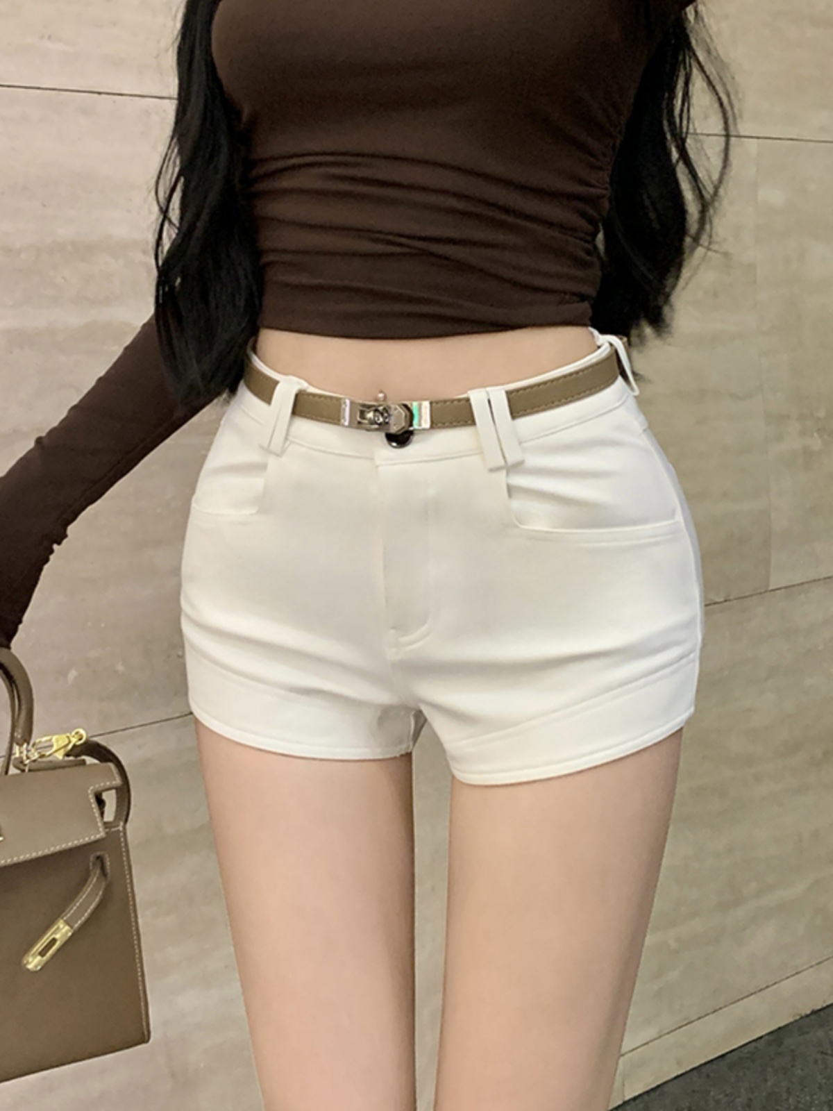 High-Waisted K-Pop Jazz Dance Leggings - Sweet and Spicy Anti-Exposure Bodycon Slim-Fit Shorts for Women