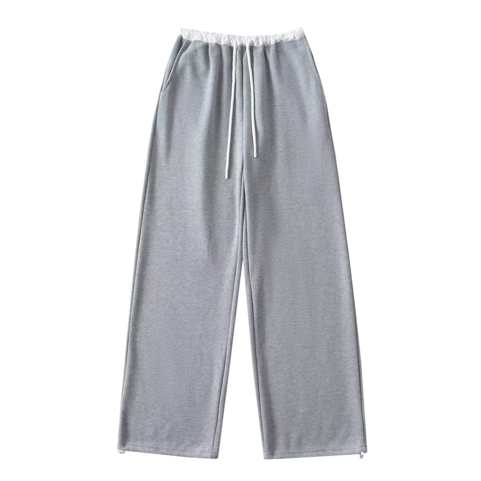 High-Waisted Loose Casual Sports Pants for Women - Light Gray Straight-Leg K-Pop Jazz Dance Sweatpants for Spring & Summer High-Waisted Loose Casual Sports Pants for Women - Light Gray Straight-Leg K-Pop Jazz Dance Sweatpants for Spring & Summer