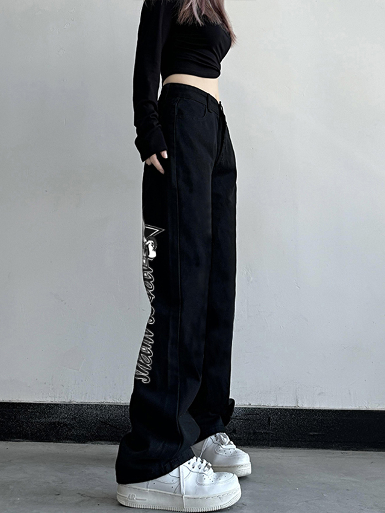 High-Waisted Loose Straight Wide-Leg Jeans for Women - Trendy American Street Style, Versatile & Slimming Casual Pants High-Waisted Loose Straight Wide-Leg Jeans for Women - Trendy American Street Style, Versatile & Slimming Casual Pants