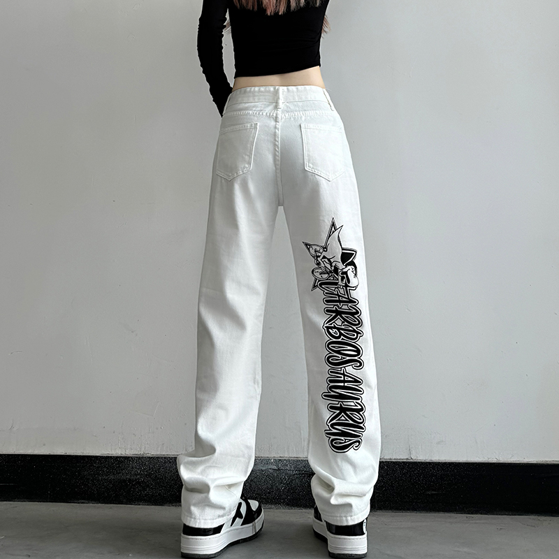 High-Waisted Loose Straight Wide-Leg Jeans for Women - Trendy American Street Style, Versatile & Slimming Casual Pants High-Waisted Loose Straight Wide-Leg Jeans for Women - Trendy American Street Style, Versatile & Slimming Casual Pants