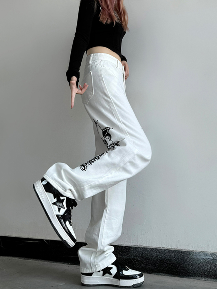 High-Waisted Loose Straight Wide-Leg Jeans for Women - Trendy American Street Style, Versatile & Slimming Casual Pants High-Waisted Loose Straight Wide-Leg Jeans for Women - Trendy American Street Style, Versatile & Slimming Casual Pants