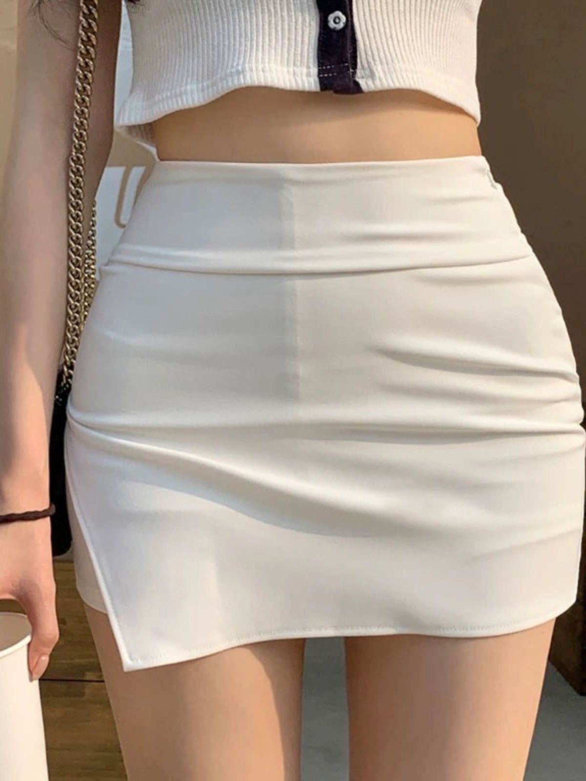 High-Waisted Split Bodycon Skirt for Women - Slimming, Tight-Fitting Summer Style, Perfect for Petite Figures, Anti-Exposure Design High-Waisted Split Bodycon Skirt for Women - Slimming, Tight-Fitting Summer Style, Perfect for Petite Figures, Anti-Exposure Design