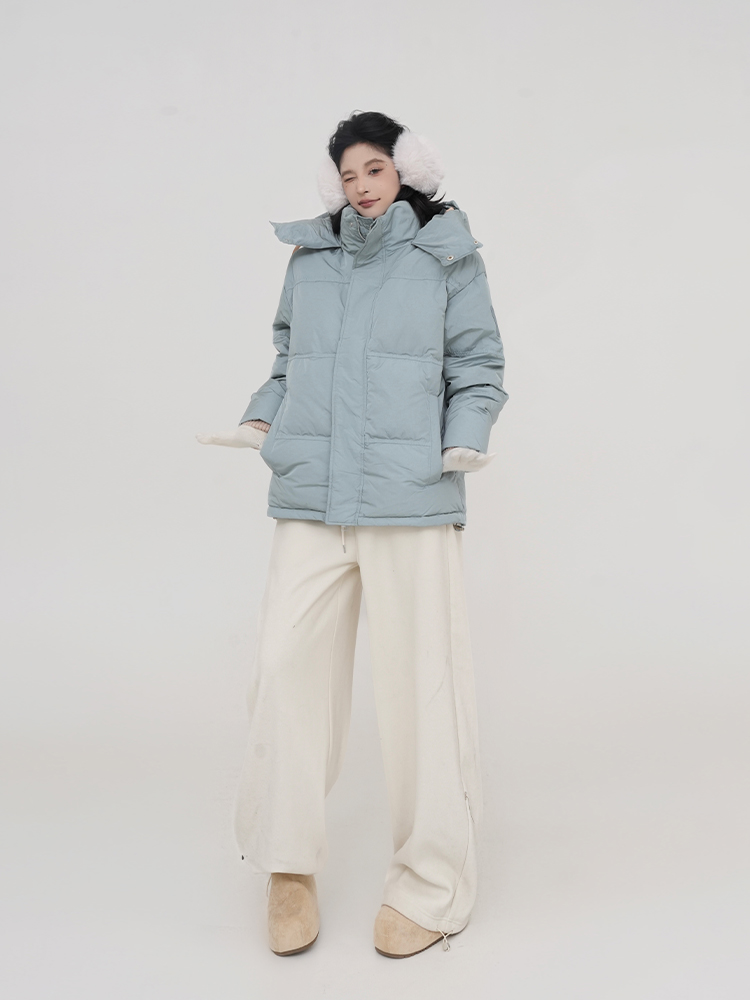 High-Waisted Thickened Straight Wide-Leg Pants for Women - Solid Color Loose Floor-Length Trousers in Korean Style for Autumn/Winter High-Waisted Thickened Straight Wide-Leg Pants for Women - Solid Color Loose Floor-Length Trousers in Korean Style for Autumn/Winter