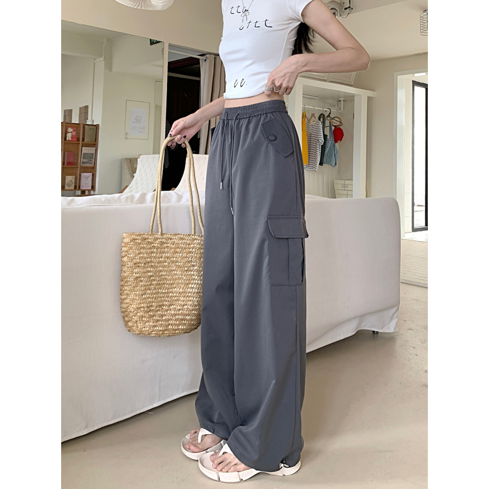 High-Waisted Wide-Leg Jogger Pants for Petite Women - American Style Spicy Girl Jazz Dance Outfit High-Waisted Wide-Leg Jogger Pants for Petite Women - American Style Spicy Girl Jazz Dance Outfit