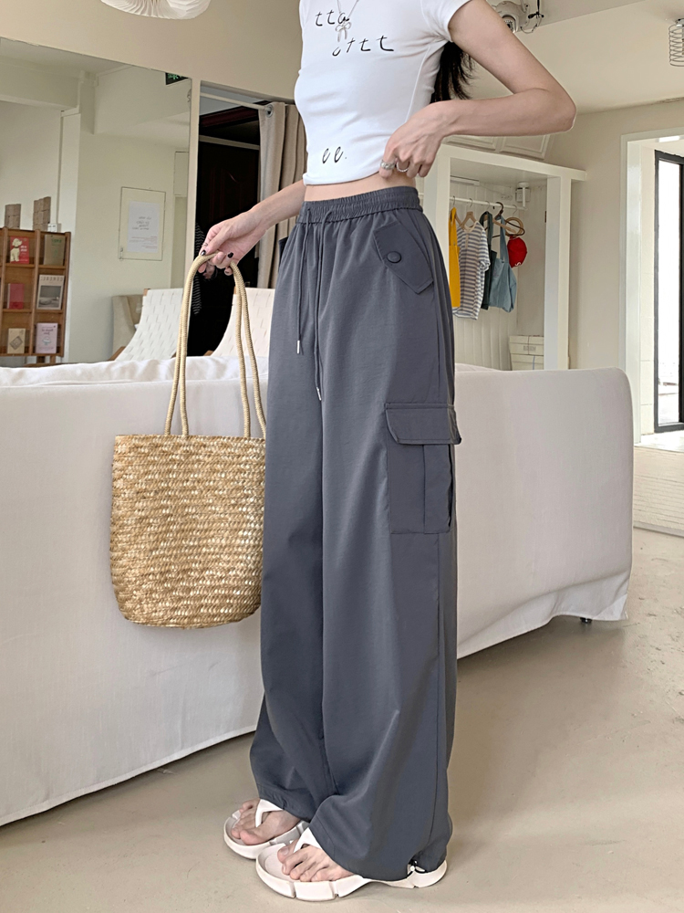 High-Waisted Wide-Leg Jogger Pants for Petite Women - American Style Spicy Girl Jazz Dance Outfit High-Waisted Wide-Leg Jogger Pants for Petite Women - American Style Spicy Girl Jazz Dance Outfit