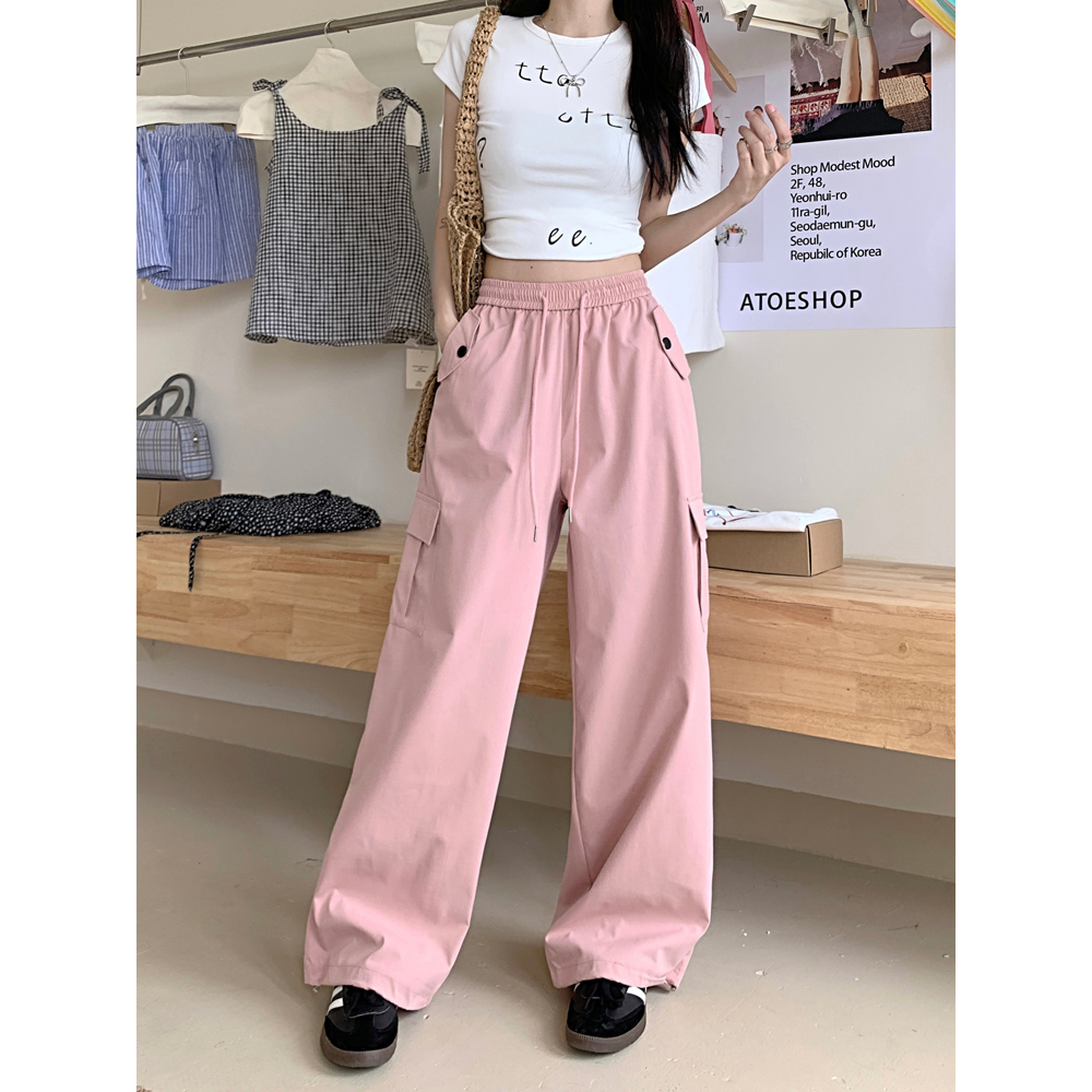 High-Waisted Wide-Leg Jogger Pants for Petite Women - American Style Spicy Girl Jazz Dance Outfit High-Waisted Wide-Leg Jogger Pants for Petite Women - American Style Spicy Girl Jazz Dance Outfit