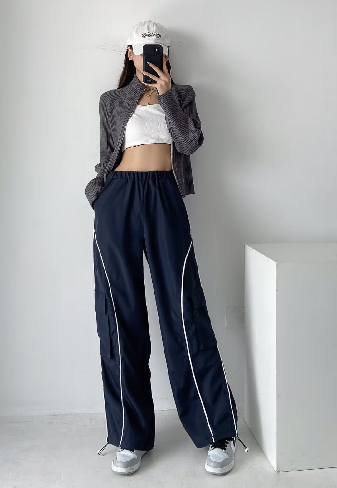 High-Waisted Y2K Jazz Dance Hip Hop Pants for Women - Retro American Casual Wide-Leg Trousers