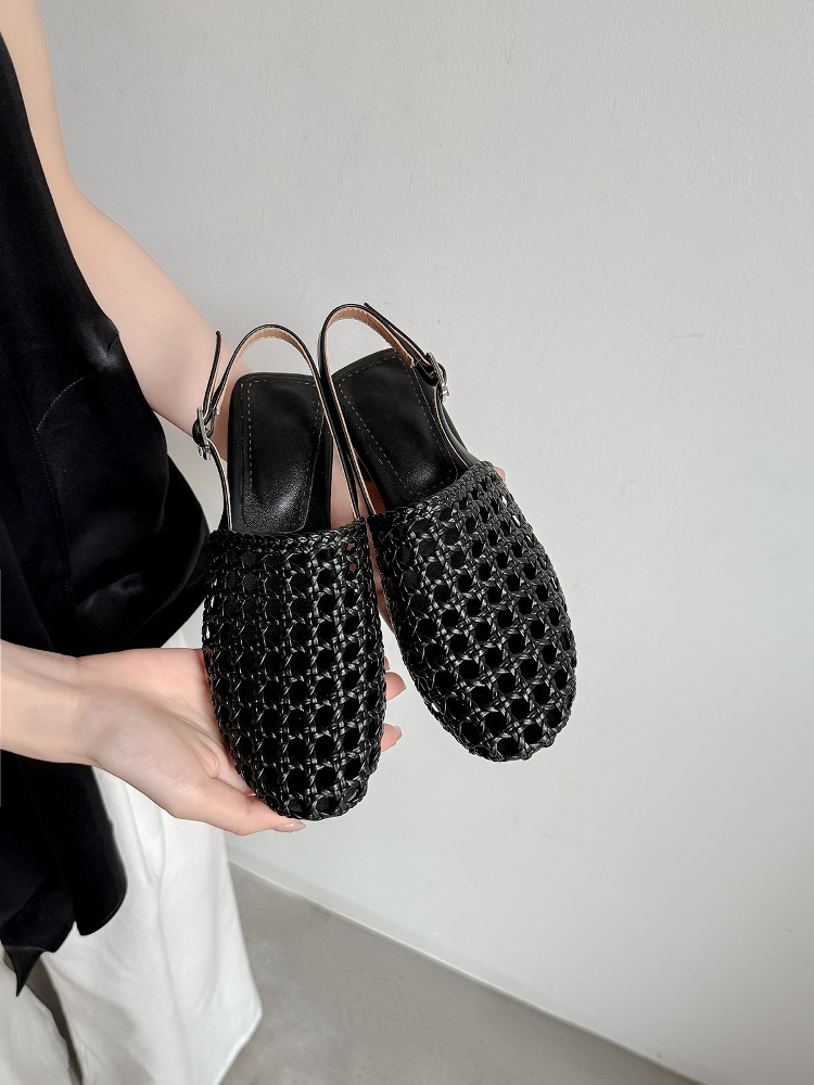 Hollow Woven Open-Toe Sandals for Women - Designer Flat Roman Shoes for Vacation and Beach Wear Hollow Woven Open-Toe Sandals for Women - Designer Flat Roman Shoes for Vacation and Beach Wear