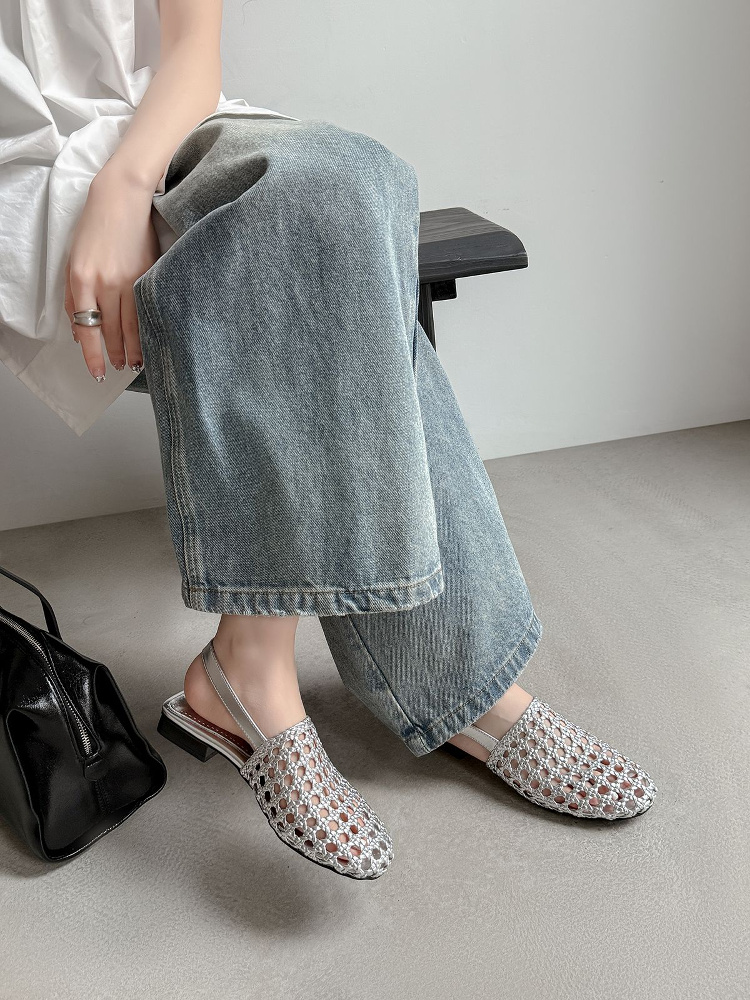 Hollow Woven Open-Toe Sandals for Women - Designer Flat Roman Shoes for Vacation and Beach Wear Hollow Woven Open-Toe Sandals for Women - Designer Flat Roman Shoes for Vacation and Beach Wear