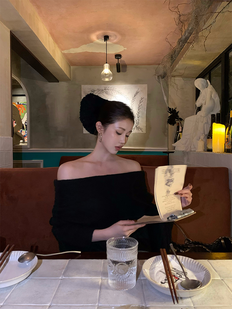 Irregular Knitted Sweater Top for Early Autumn in Easy Mengling Style - Cozy Fashion for 90s and Y2K Inspired Outfits