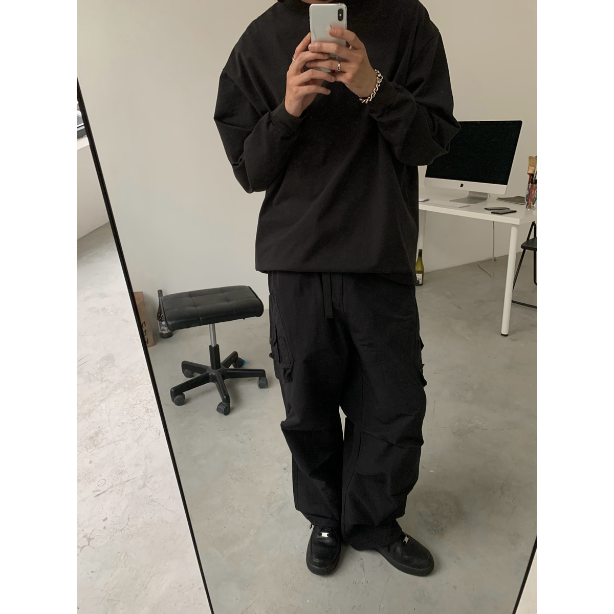 Japanese Retro Style Loose Functional Streetwear Work Pants for Men - Casual Straight-Leg Design
