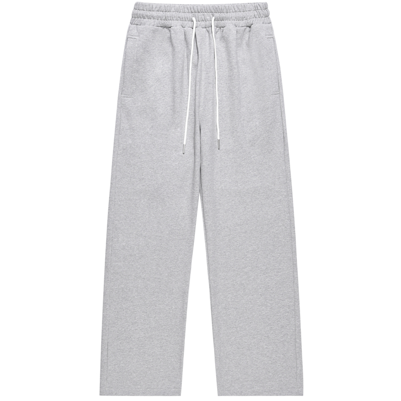 Japanese Retro Wide-Leg Sweatpants for Men, Heavy Cotton Casual Floor-Length Pants, Trendy Sportswear for Couples