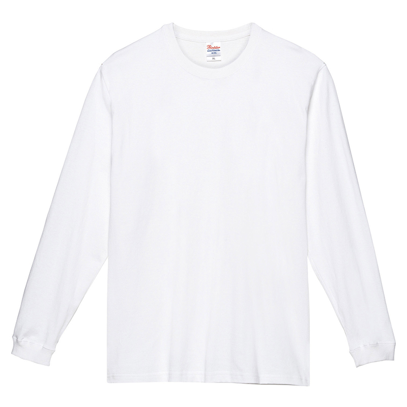 Japanese-style Loose Solid Color Heavyweight Pure Cotton Long Sleeve T-shirt Unisex Basic Round Neck Top