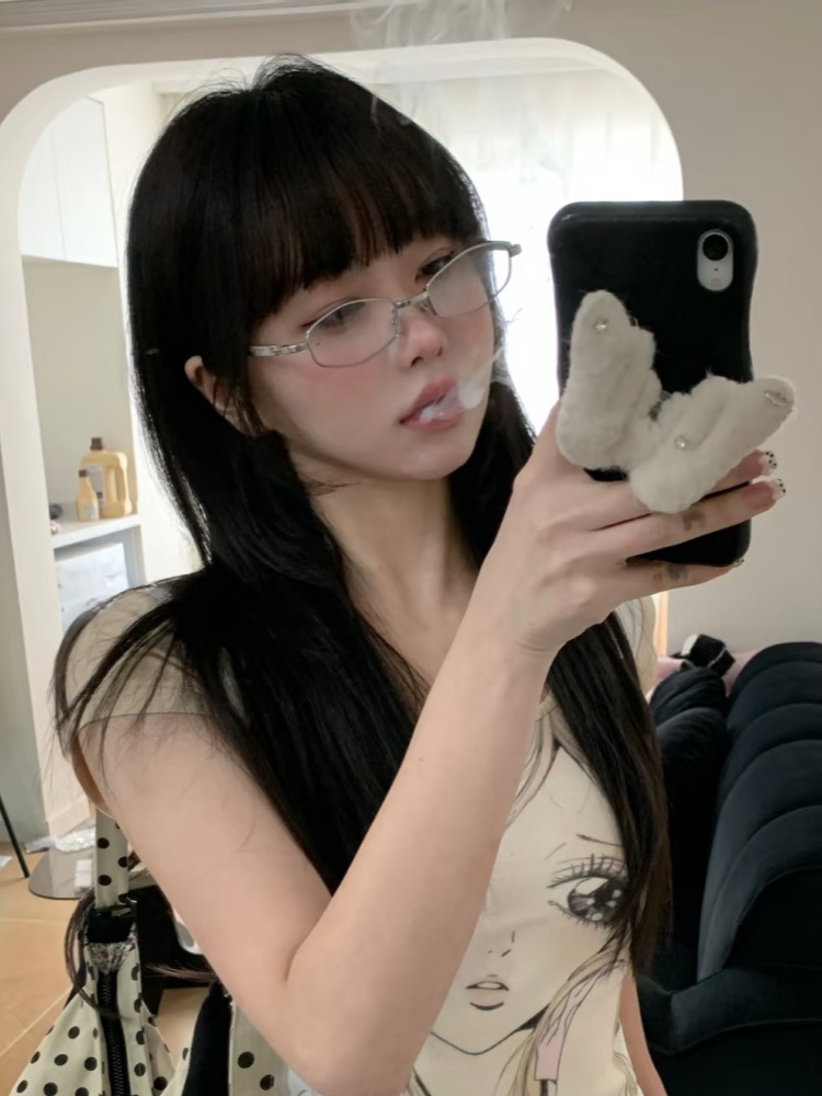 Japanese-Style Metallic Silver Polygonal GM Glasses - Korean Small Square Frame, Anti-Blue Light, Prescription Ready for Women Japanese-Style Metallic Silver Polygonal GM Glasses - Korean Small Square Frame, Anti-Blue Light, Prescription Ready for Women