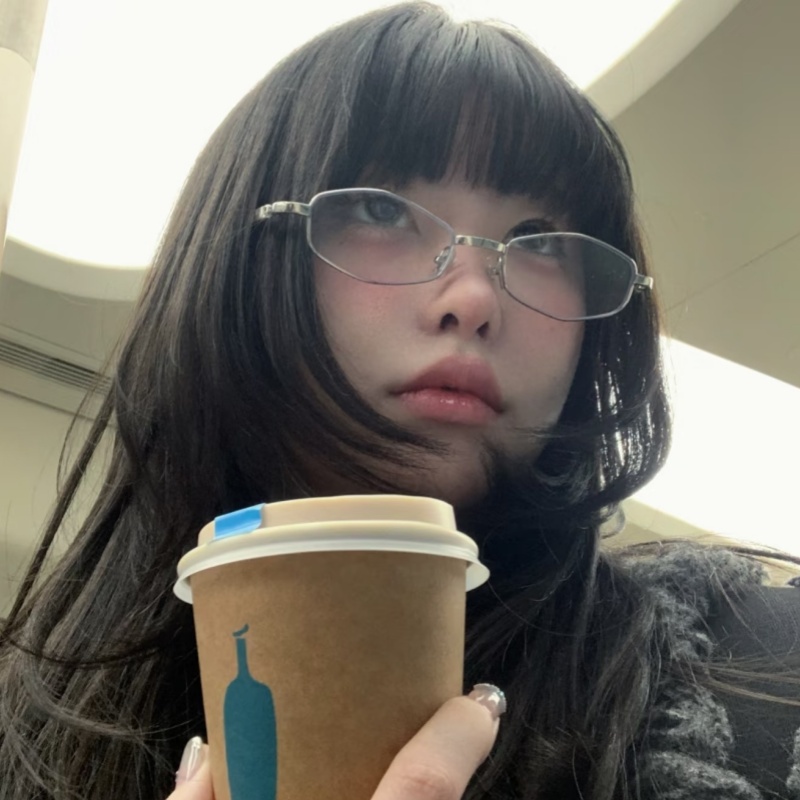 Japanese-Style Metallic Silver Polygonal GM Glasses - Korean Small Square Frame, Anti-Blue Light, Prescription Ready for Women