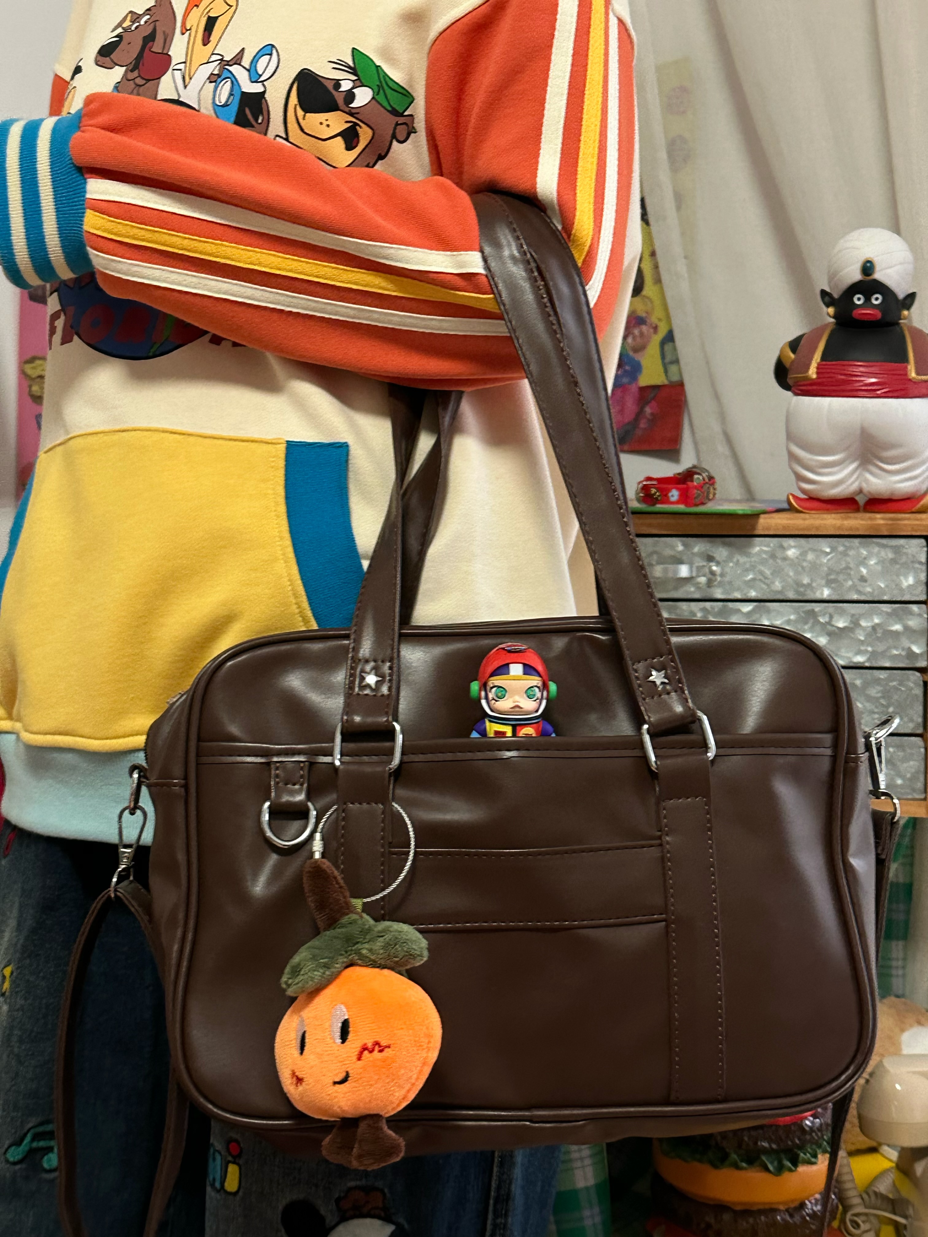 Japanese-Style Retro PU Tote Bag for Women - Versatile Large Capacity Shoulder Crossbody Commuter Bag for College Students Japanese-Style Retro PU Tote Bag for Women - Versatile Large Capacity Shoulder Crossbody Commuter Bag for College Students