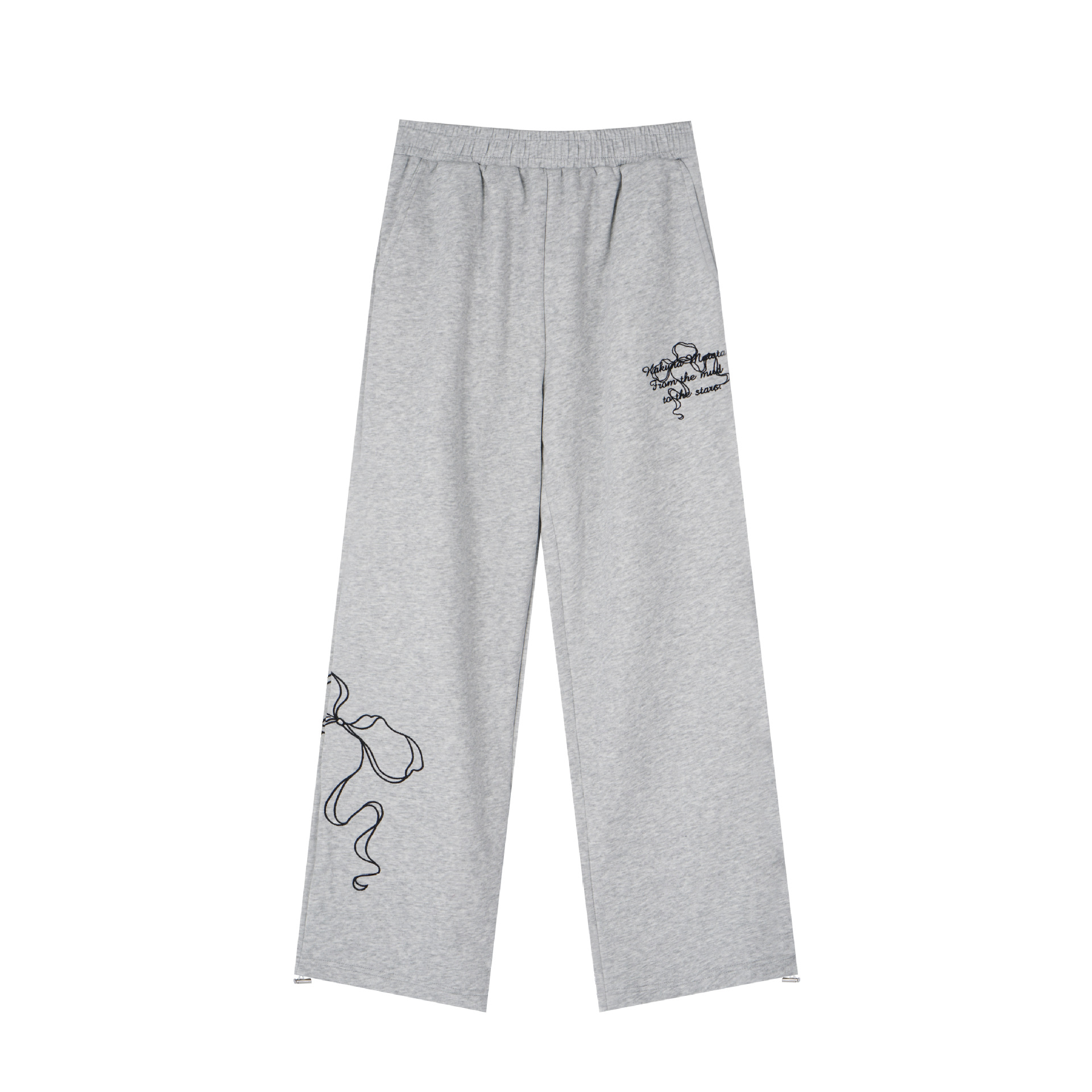K-pop Dance Outfit for Women: Short Cardigan & Light Gray Graffiti Print Straight-Leg Sweatpants - Casual Sportswear Set