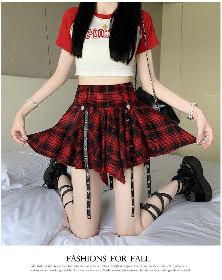 K-Pop Inspired Jazz Dance A-Line Skirt - Irregular Hem Cheerleader Style Short Skirt for Hot Girl Vibes