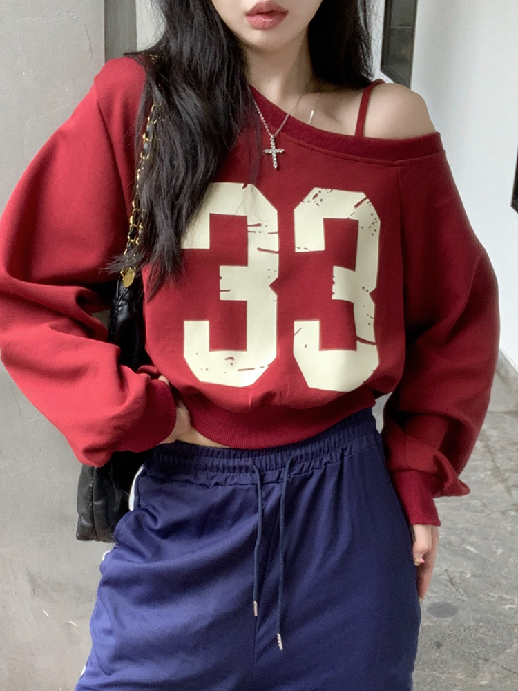 K-pop Inspired Red Hoodie Dance Top for Girls - Jazz Dance Performance Attire, Trendy Streetwear K-pop Inspired Red Hoodie Dance Top for Girls - Jazz Dance Performance Attire, Trendy Streetwear