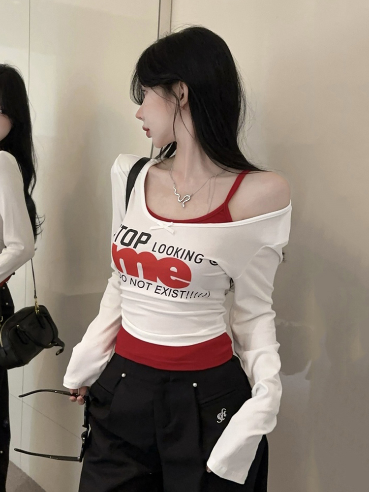 K-pop Inspired Two-Piece Jazz Dance Outfit for Women, Spicy Performance Top and Base Shirt for Spring and Autumn