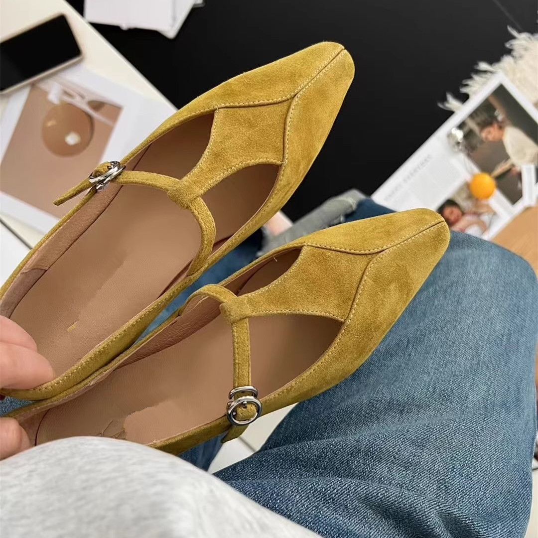 Korean 2025 French-Style T-Strap Genuine Leather Mary Jane Flat Loafers - Casual Small Shoes for Effortless Chic