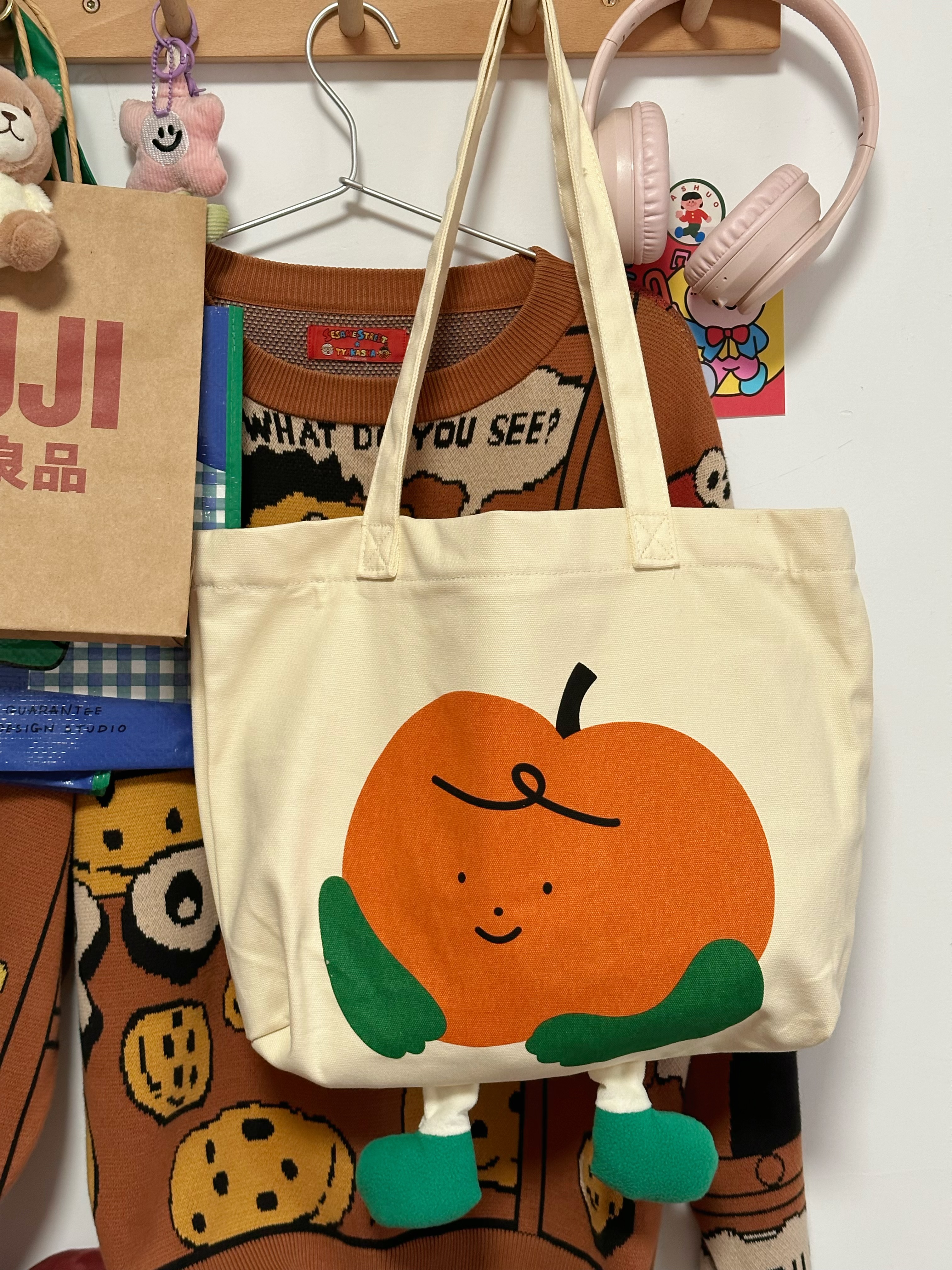 Korean Style Cute Casual Large-Capacity Canvas Tote Bag for Women - Spring/Summer INS Shoulder Bag & Student Backpack Korean Style Cute Casual Large-Capacity Canvas Tote Bag for Women - Spring/Summer INS Shoulder Bag & Student Backpack