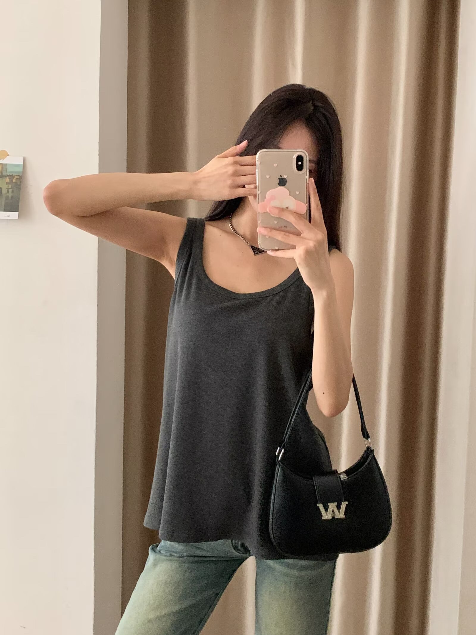 Korean Style High-Low Hem Reversible Loose Draped Camisole for Women - 2025 Summer Fashion Essential Korean Style High-Low Hem Reversible Loose Draped Camisole for Women - 2025 Summer Fashion Essential