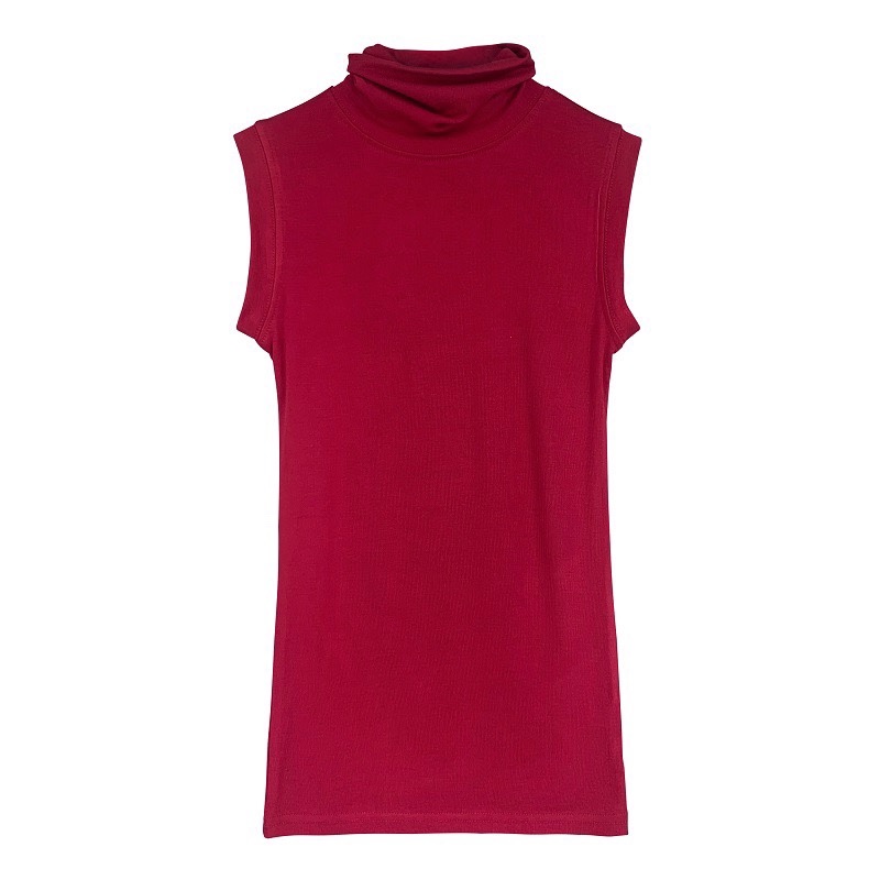 Korean Style High-Neck Fitted Slimming Sheer Body-Hugging Tank Top for Women - Versatile & Feminine Chest-Showcasing Design Korean Style High-Neck Fitted Slimming Sheer Body-Hugging Tank Top for Women - Versatile & Feminine Chest-Showcasing Design