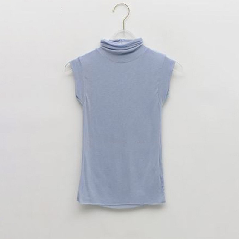 Korean Style High-Neck Fitted Women's Tank Top – Flattering Stretchy Design, Versatile and Enhances the Figure Korean Style High-Neck Fitted Women's Tank Top – Flattering Stretchy Design, Versatile and Enhances the Figure