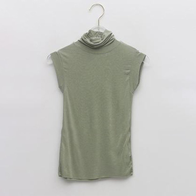 Korean Style High-Neck Fitted Women's Tank Top – Flattering Stretchy Design, Versatile and Enhances the Figure Korean Style High-Neck Fitted Women's Tank Top – Flattering Stretchy Design, Versatile and Enhances the Figure