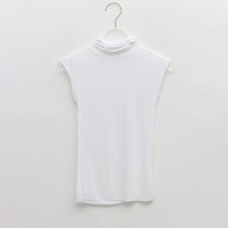 Korean Style High-Neck Fitted Women's Tank Top – Flattering Stretchy Design, Versatile and Enhances the Figure Korean Style High-Neck Fitted Women's Tank Top – Flattering Stretchy Design, Versatile and Enhances the Figure