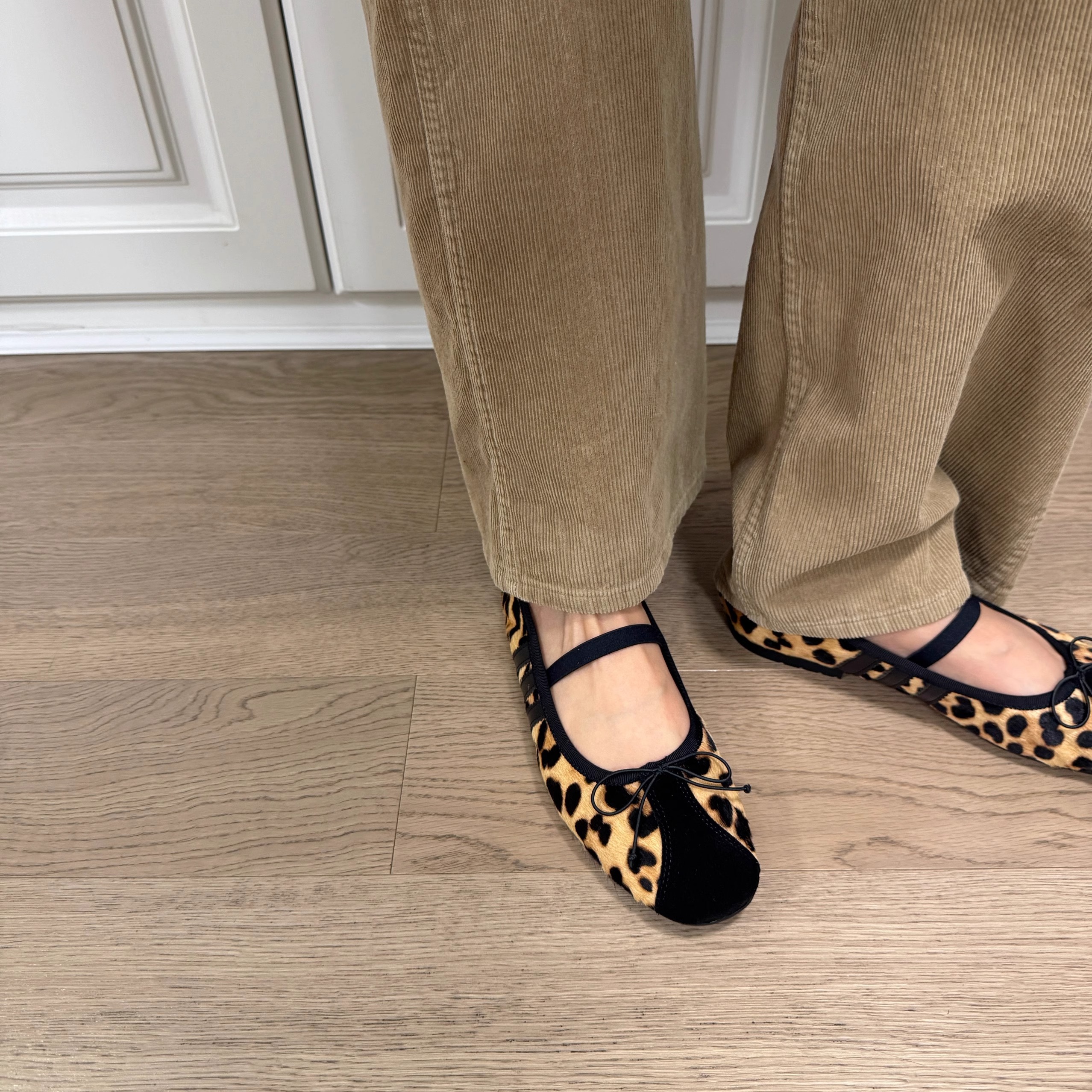 Korean-Style Leopard Print Ballet Flats - Soft-Soled Casual Mary Jane Loafers for Women, Trendy Vintage Comfort Shoes