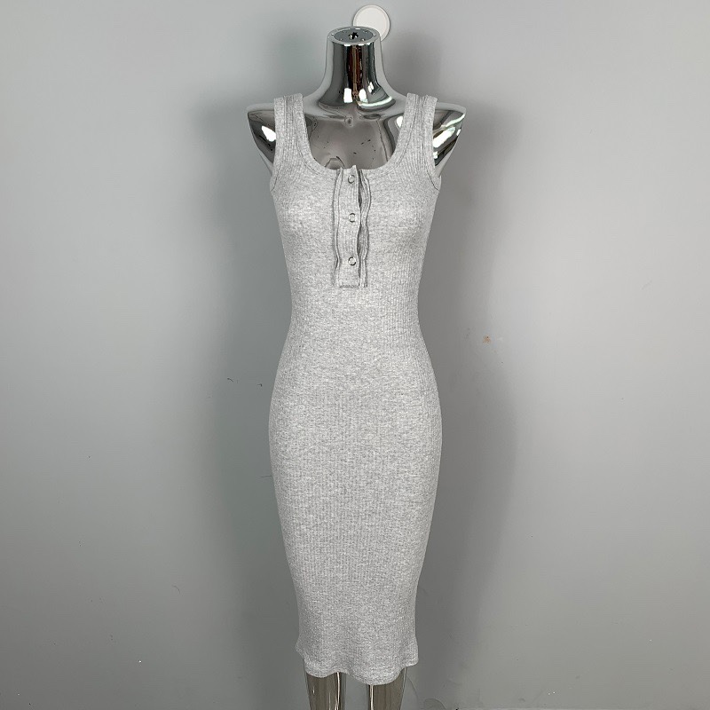 Korean Style One-Button Fitted Vest Dress for Women, Bodycon Skirt, Sexy Feminine Fit, Ideal for Showcasing Curves Korean Style One-Button Fitted Vest Dress for Women, Bodycon Skirt, Sexy Feminine Fit, Ideal for Showcasing Curves