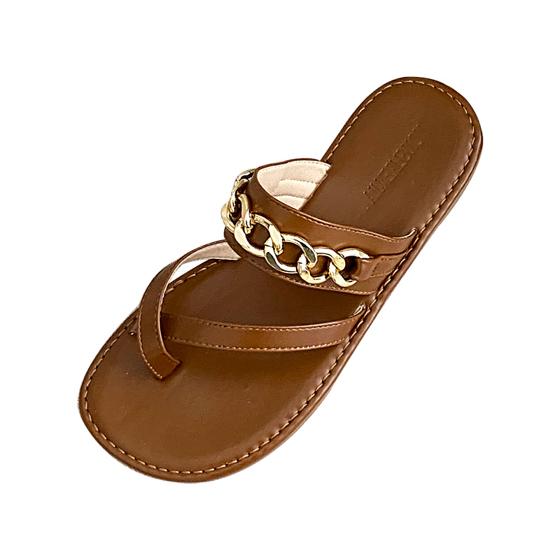 Korean-Style Plus-Size Women's Open-Toe Flat Slippers - Summer Sandals for Wide Feet, Sizes 40 & 42 Korean-Style Plus-Size Women's Open-Toe Flat Slippers - Summer Sandals for Wide Feet, Sizes 40 & 42