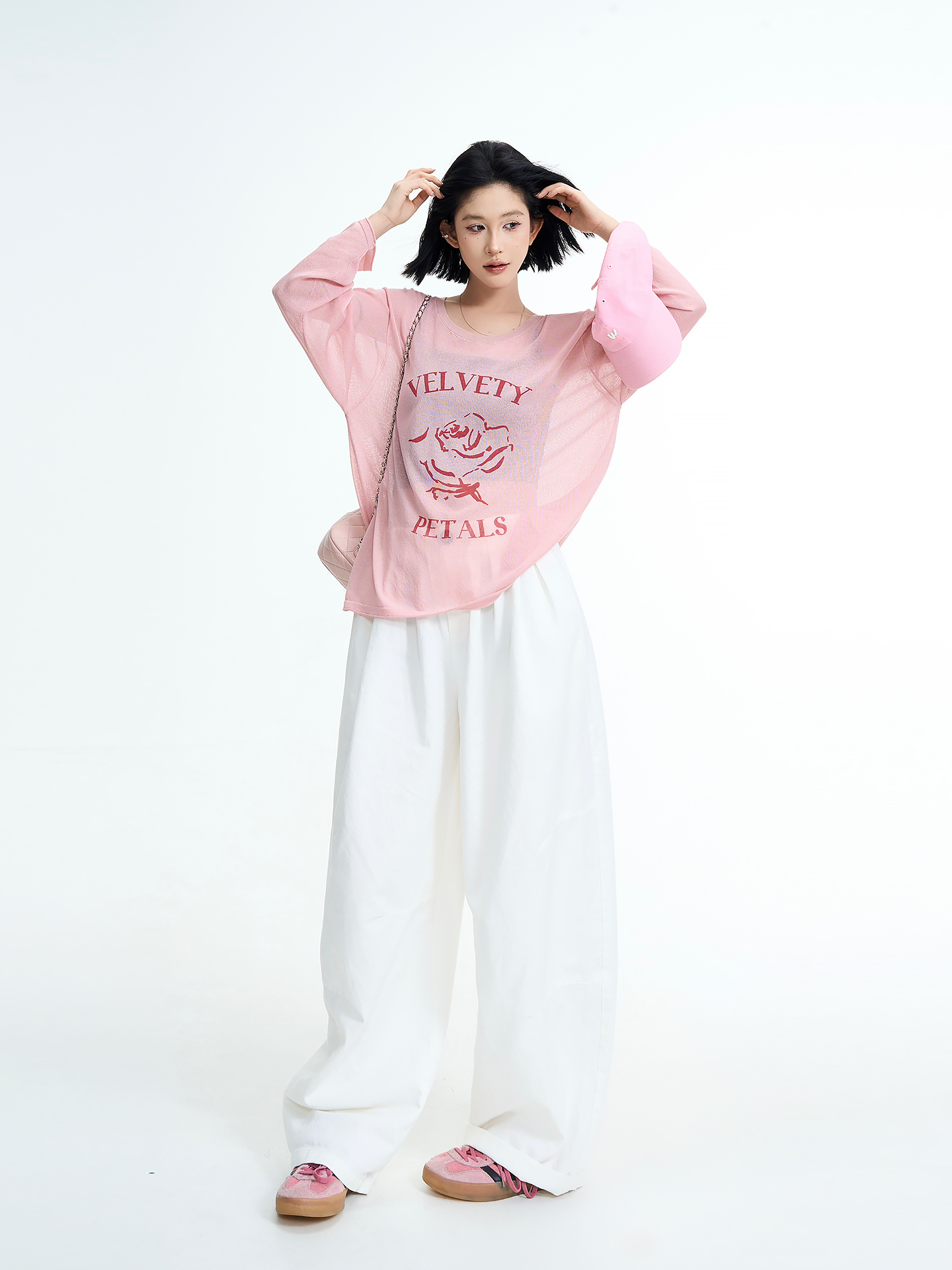 Korean Style Printed Long Sleeve Round Neck Sun Protection Knitted Top for Women - Loose, Thin Summer Cardigan Shirt Korean Style Printed Long Sleeve Round Neck Sun Protection Knitted Top for Women - Loose, Thin Summer Cardigan Shirt