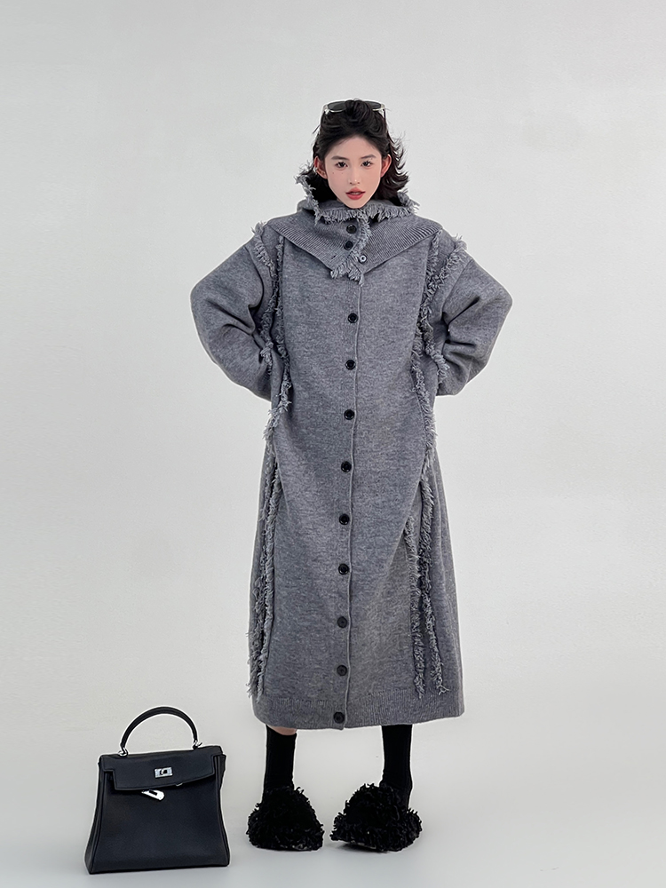 Korean Style Red Tassel Design Sweater Dress for Women, Autumn Winter, Loose Fit Knee-Length Straight Tube Dress Korean Style Red Tassel Design Sweater Dress for Women, Autumn Winter, Loose Fit Knee-Length Straight Tube Dress