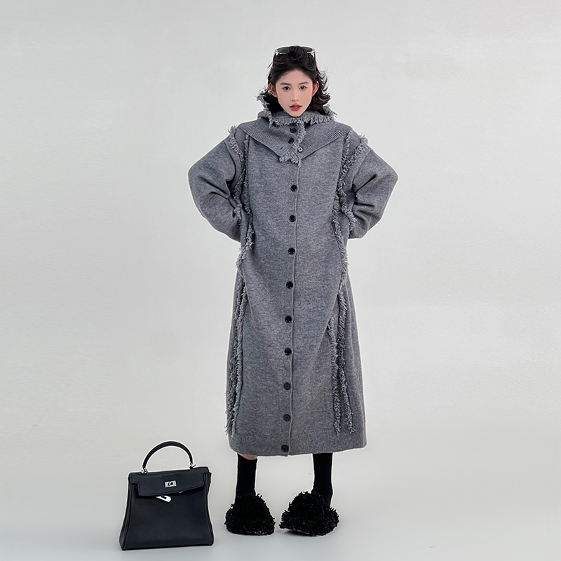 Korean Style Red Tassel Design Sweater Dress for Women, Autumn Winter, Loose Fit Knee-Length Straight Tube Dress Korean Style Red Tassel Design Sweater Dress for Women, Autumn Winter, Loose Fit Knee-Length Straight Tube Dress