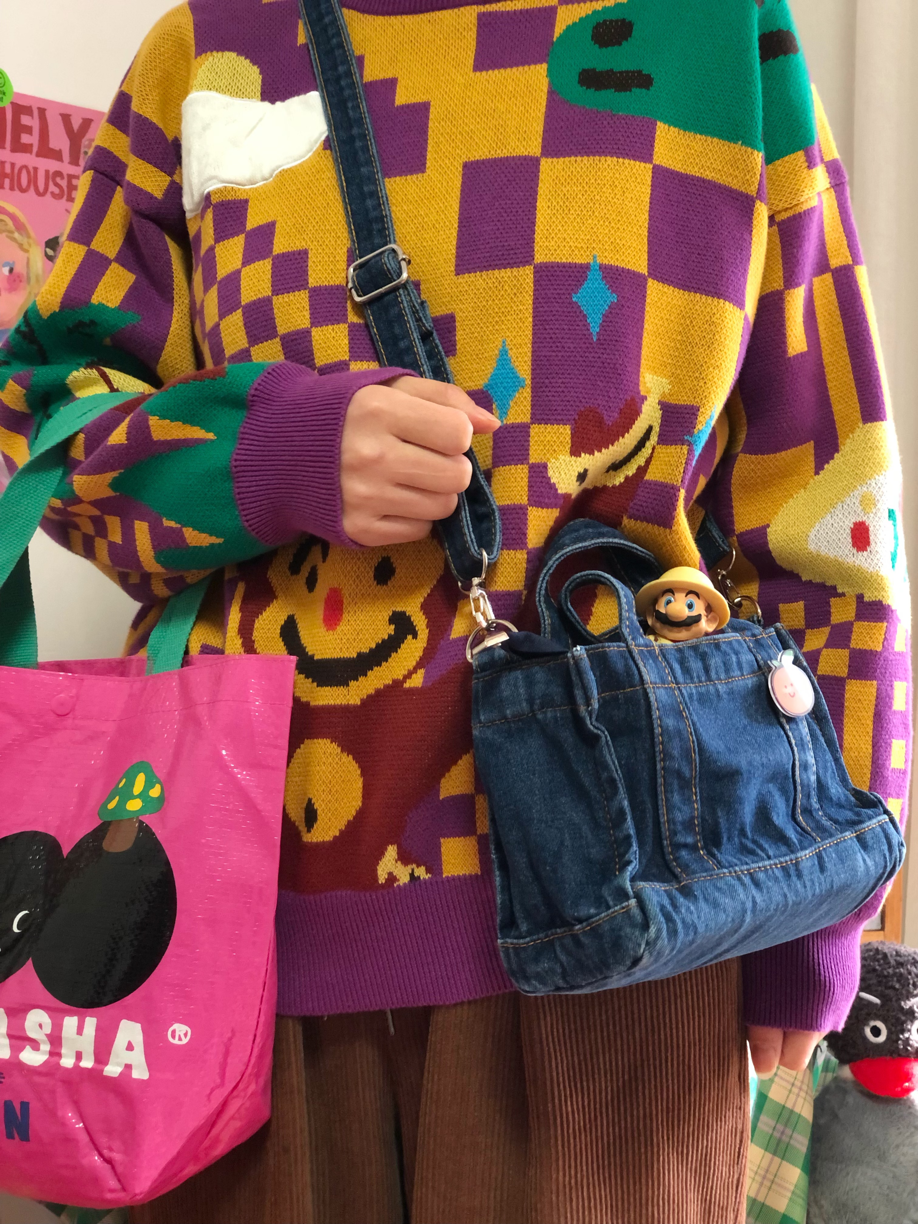 Korean Style Retro Denim Crossbody Bag - Versatile Tote for Commuting, School, and Everyday Use Korean Style Retro Denim Crossbody Bag - Versatile Tote for Commuting, School, and Everyday Use