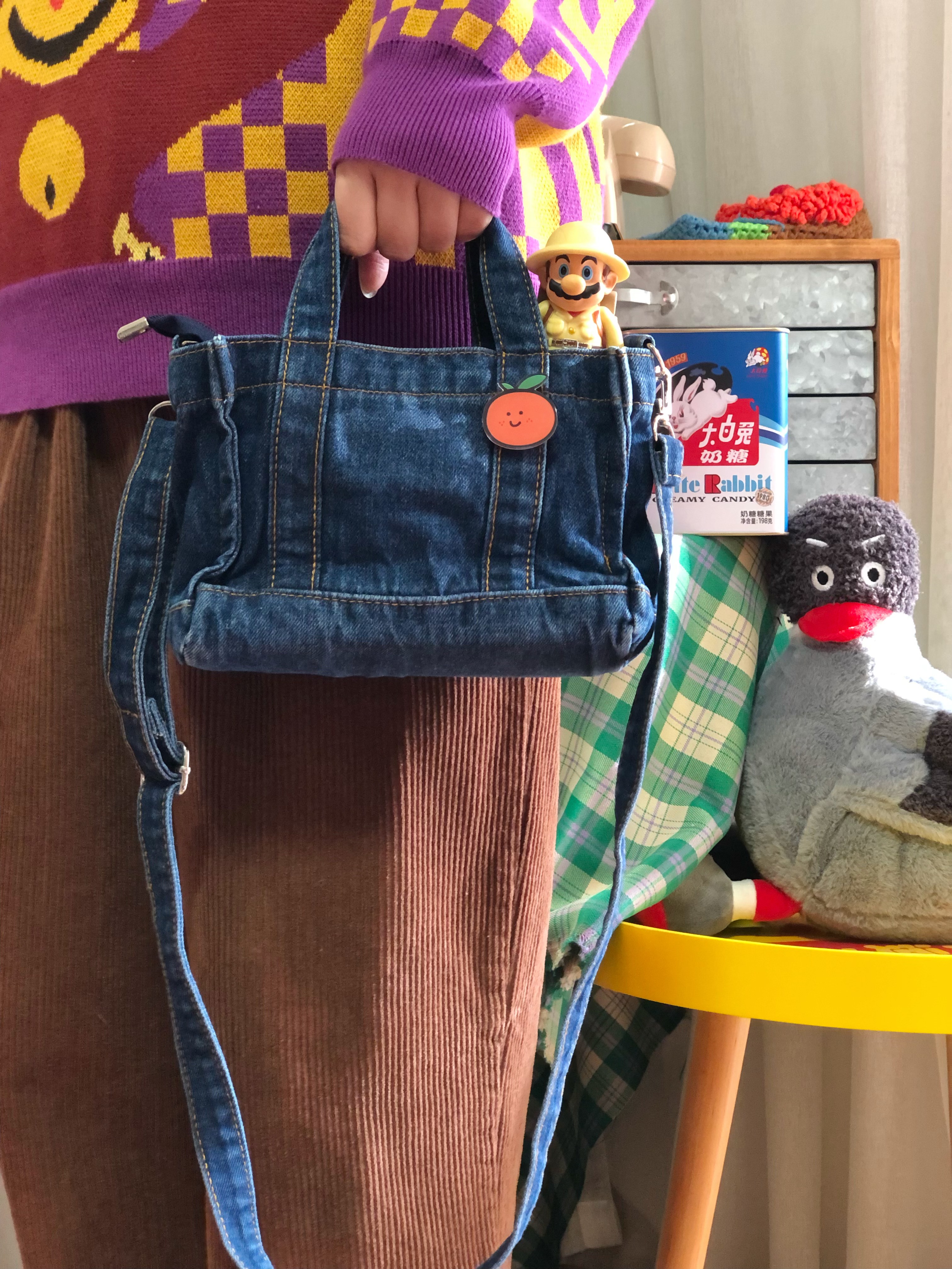 Korean Style Retro Denim Crossbody Bag - Versatile Tote for Commuting, School, and Everyday Use Korean Style Retro Denim Crossbody Bag - Versatile Tote for Commuting, School, and Everyday Use