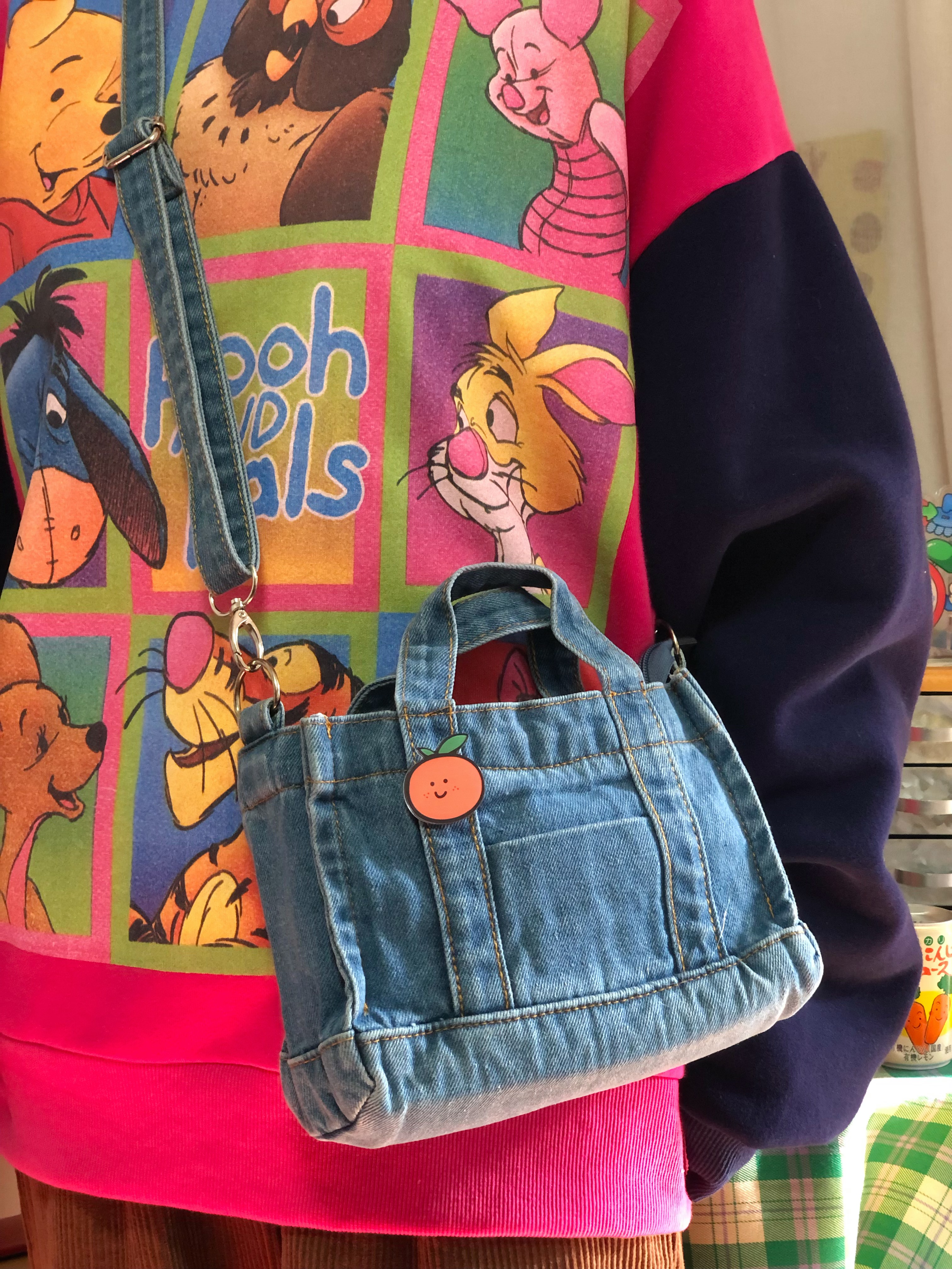 Korean Style Retro Denim Crossbody Bag - Versatile Tote for Commuting, School, and Everyday Use