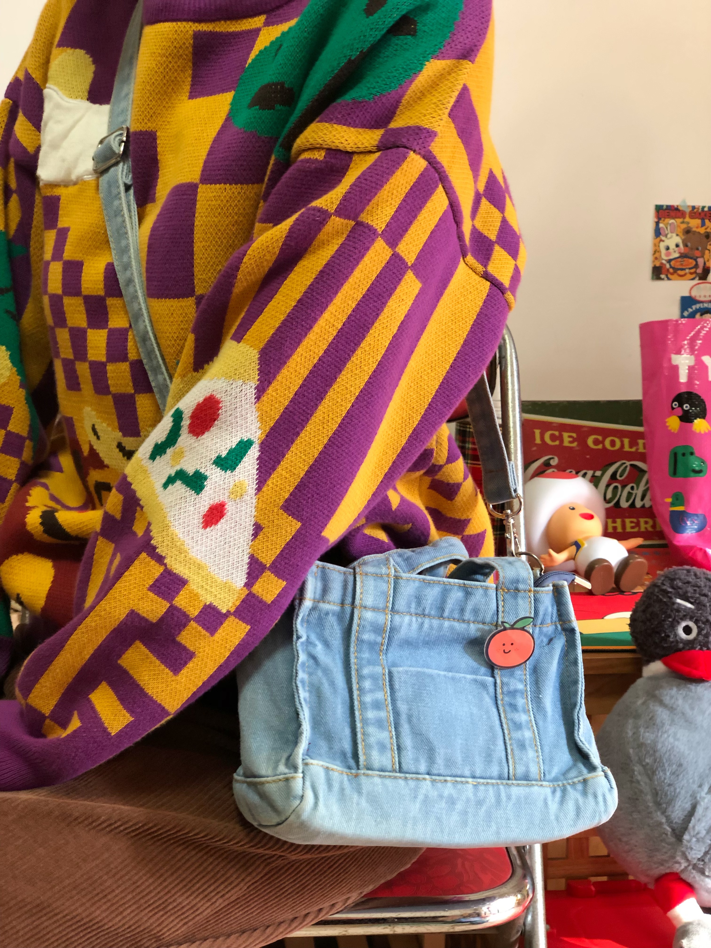 Korean Style Retro Denim Crossbody Bag - Versatile Tote for Commuting, School, and Everyday Use Korean Style Retro Denim Crossbody Bag - Versatile Tote for Commuting, School, and Everyday Use