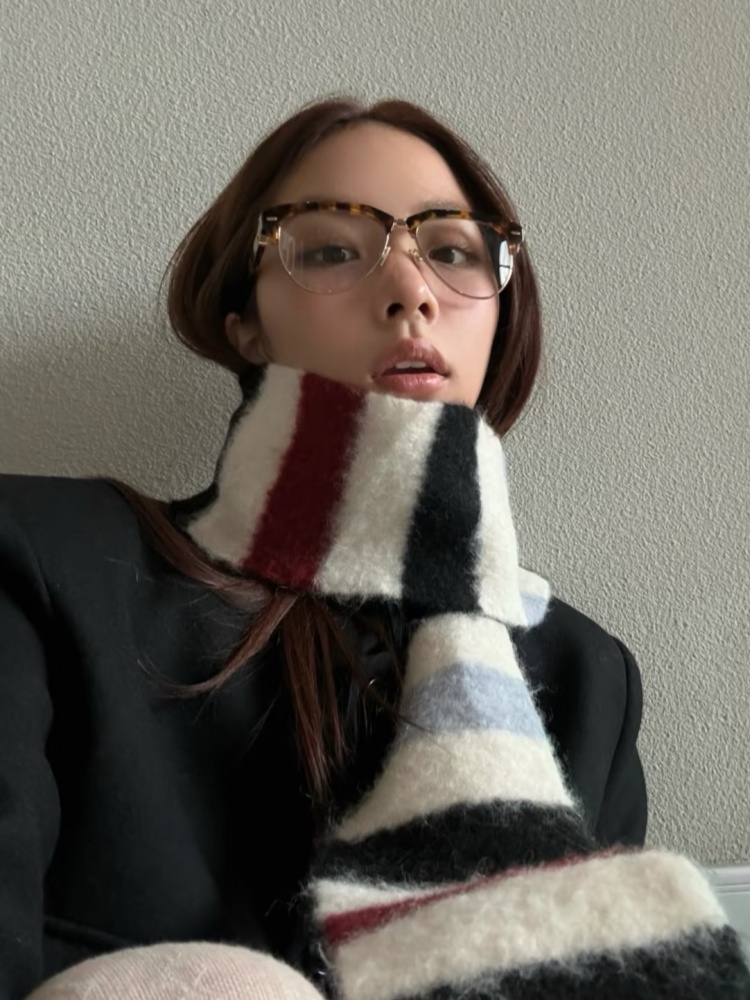 Korean-Style Retro Half-Frame Leopard Print Cat-Eye Oversized Glasses for Women, Anti-Blue Light, Stylish for Makeup-Free Looks