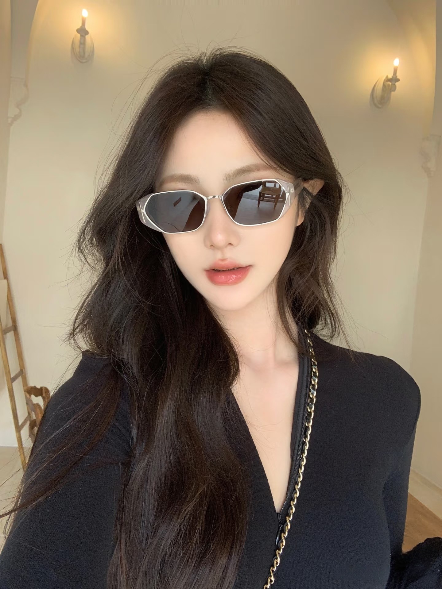 Korean-Style Retro Small Ice Cube Sunglasses for Women - Square Frame, Flattering for Round Faces, Fashionable UV Protection Eyewear Korean-Style Retro Small Ice Cube Sunglasses for Women - Square Frame, Flattering for Round Faces, Fashionable UV Protection Eyewear