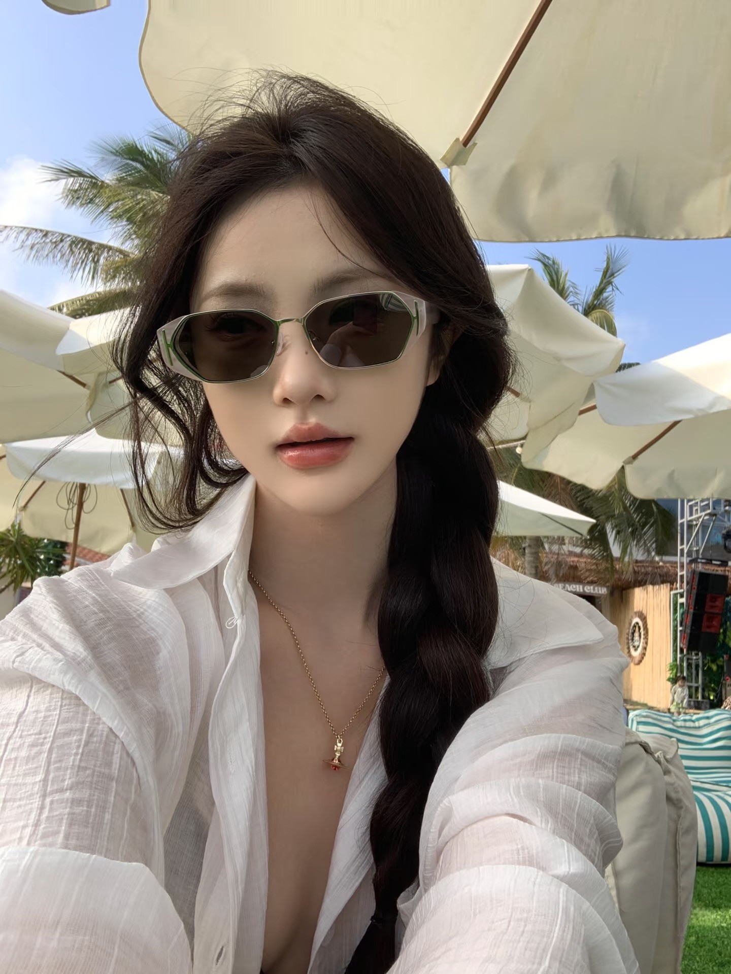 Korean-Style Retro Small Ice Cube Sunglasses for Women - Square Frame, Flattering for Round Faces, Fashionable UV Protection Eyewear Korean-Style Retro Small Ice Cube Sunglasses for Women - Square Frame, Flattering for Round Faces, Fashionable UV Protection Eyewear