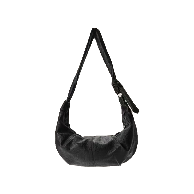 Korean-Style Retro Soft Leather Dumpling Bag for Women, Wrinkled High-Quality Lazy Shoulder Crossbody Bag, Large Capacity Korean-Style Retro Soft Leather Dumpling Bag for Women, Wrinkled High-Quality Lazy Shoulder Crossbody Bag, Large Capacity