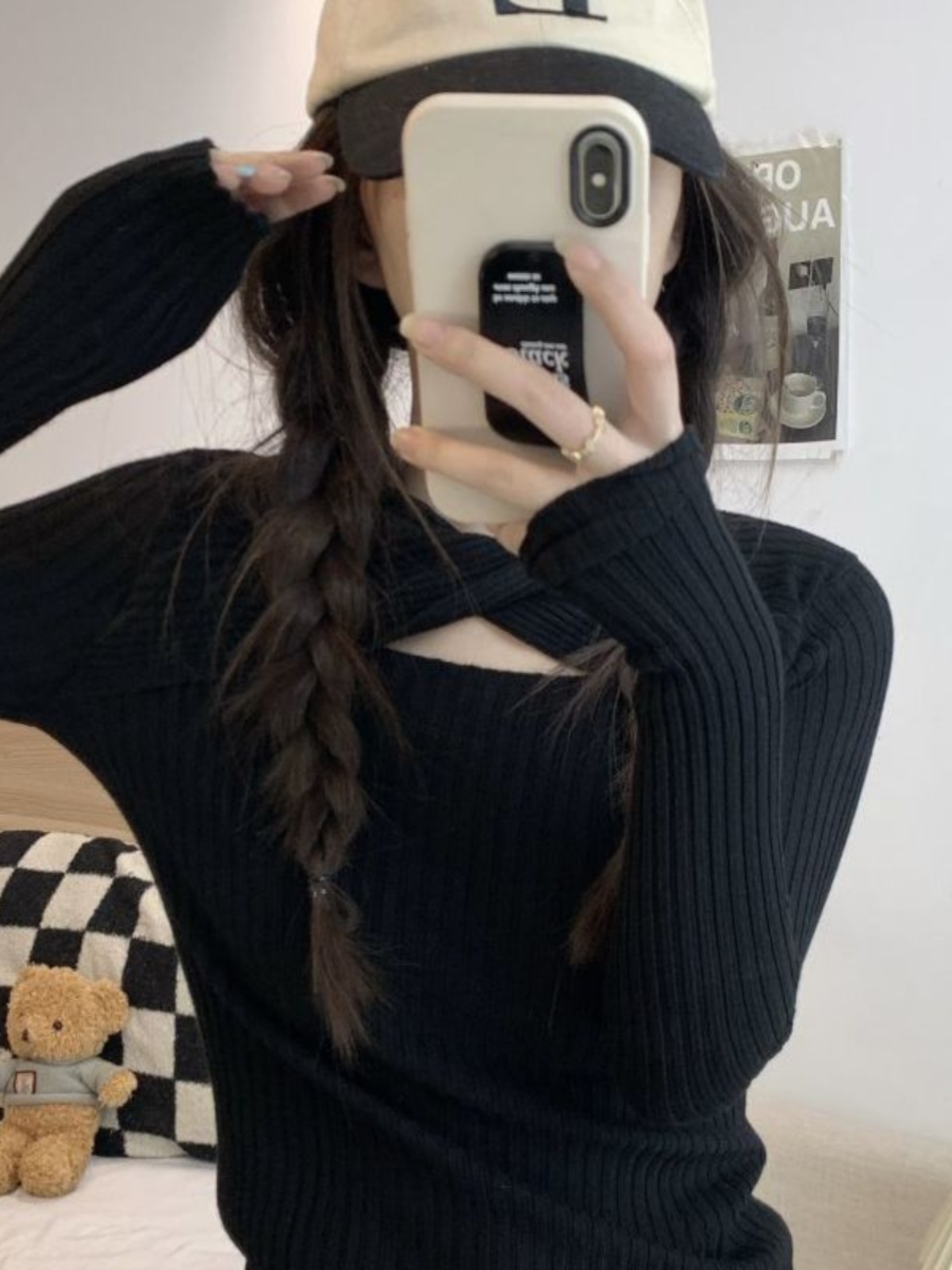 Korean Style Sexy Hollow Out Chest Short Pink Knitted Sweater Top for Women - Autumn Winter Slim Fit Fashion Korean Style Sexy Hollow Out Chest Short Pink Knitted Sweater Top for Women - Autumn Winter Slim Fit Fashion