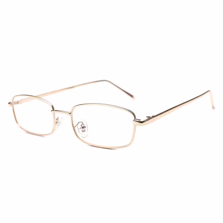Korean-Style Square Rimless Glasses Frame, Gold Wire Narrow Design for Myopia with Trendy High School Vibe Korean-Style Square Rimless Glasses Frame, Gold Wire Narrow Design for Myopia with Trendy High School Vibe