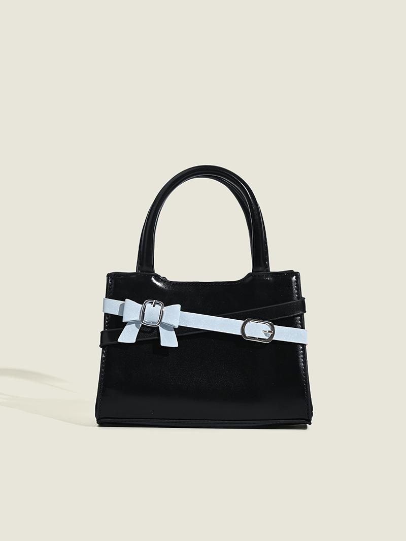 Korean-Style Sweet Girl Bow Small Square Bag - Trendy 2025 Versatile Shoulder Tote for Everyday Use